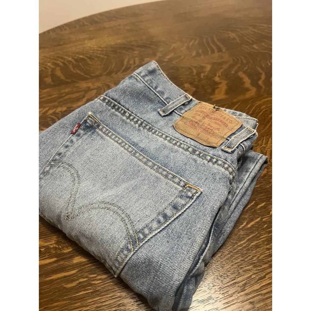 Levis 550 Relaxed Fit Straight Leg Vintage Y2K Denim Blue Jeans Mens 38x32